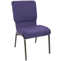 Flash Furniture PCHT185-115 Advantage Eggplant Church Chair 18.5 in. Wide